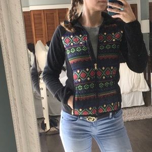💙 Ralph Lauren Aztec Fleece Jacket Black
